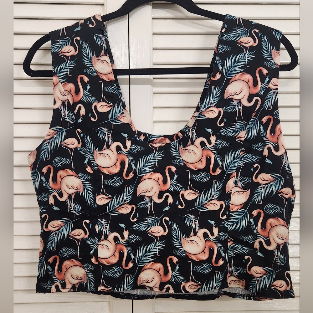 Modcloth Flamingo Crop Top